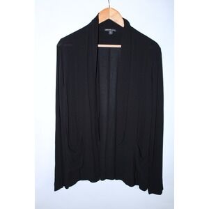 James Perse Women's Size 2 Black Long Sleeve Open Front Cardigan